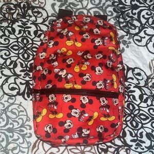 Disney Red and Black Mickey Mouse Backpack